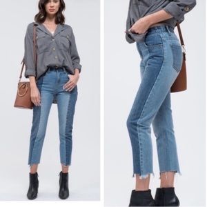 Evidnt Los Angeles Hermosa Crop Jeans - two tone - size 30